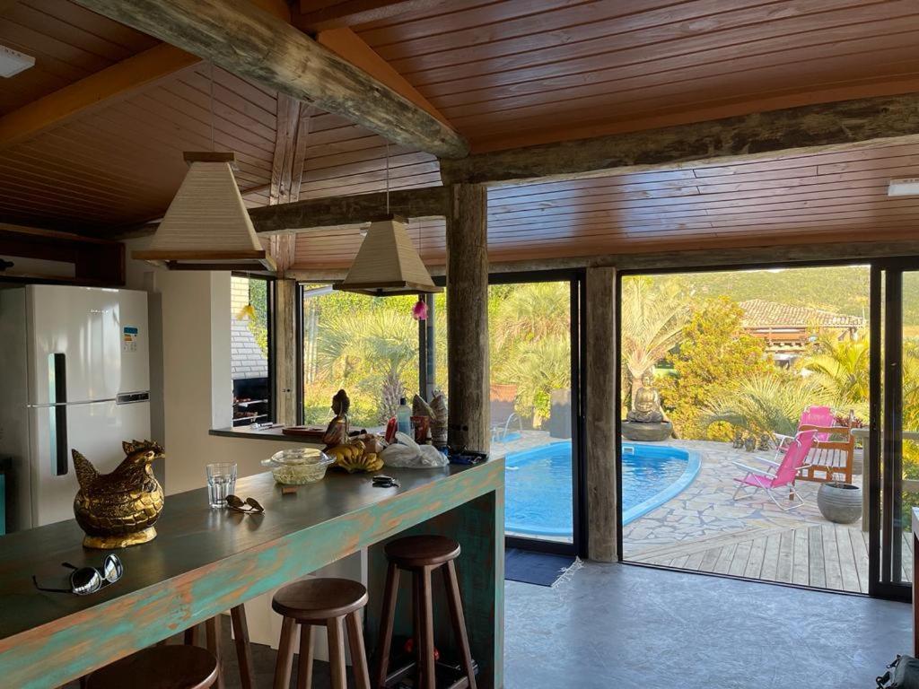 Villa Santorini Praia Do Rosa Com Piscina E Jacuzzi Екстер'єр фото